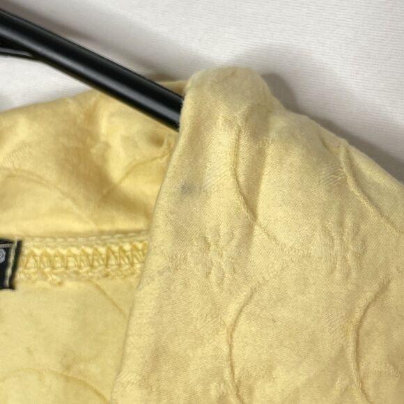 Ezze Wear Vintage Womens Top Butter Yellow Lagonlook Flowy Scallop Textured S/P - Picture 4 of 9